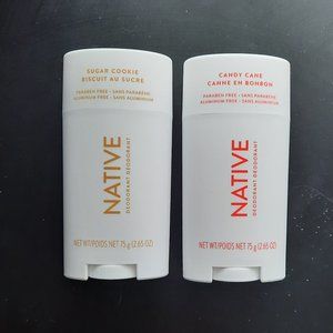 Native Deodorant Pack of 2 - Limited Edition Candy Cane and Sugar Cookie Scent